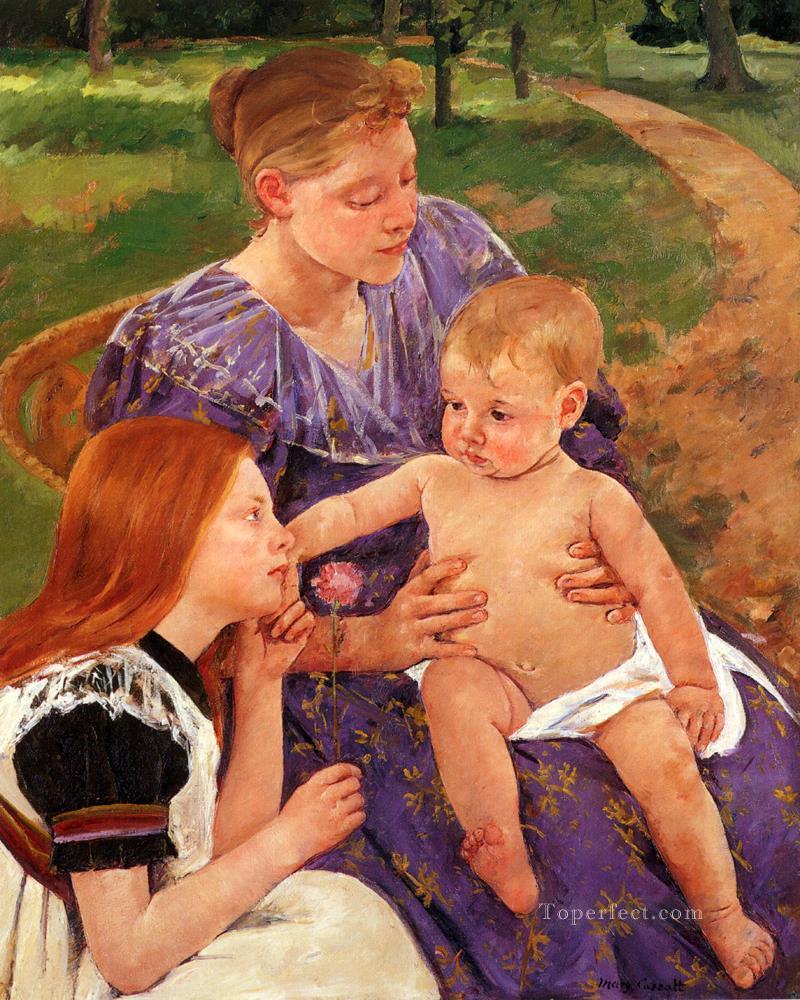 The Family mothers children Mary Cassatt Oil Paintings